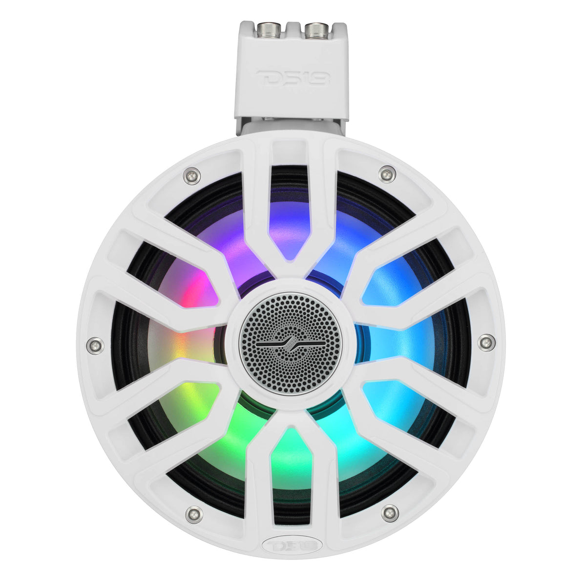 8” Marine Tower Speaker with Digital LED Lights, 1” Compression Driver, Neodymium Magnet, IP65 Rating