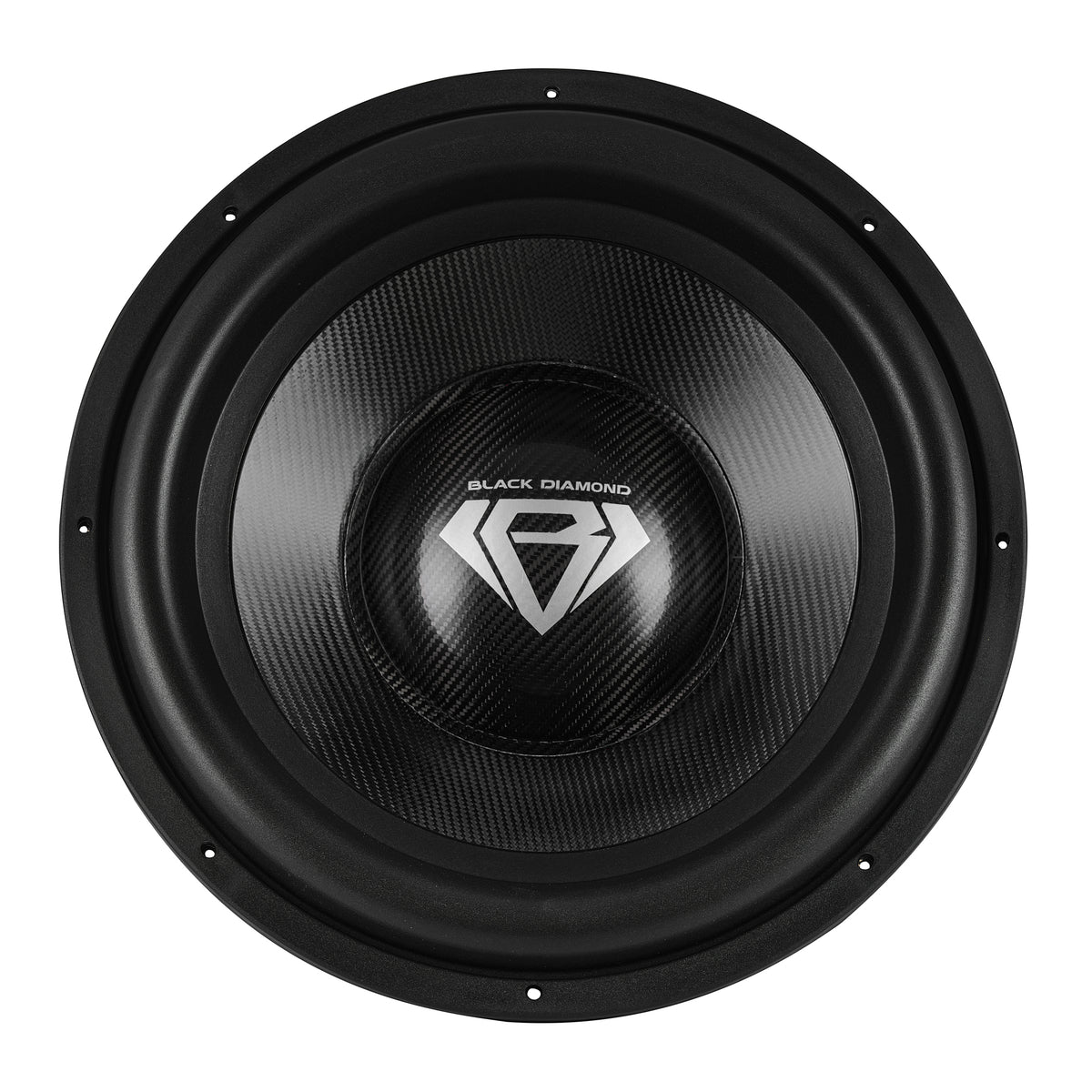 Black Diamond 18" High Excursion Subwoofer with Carbon Fiber Cone | 3500W RMS / 7000W Peak | Dual 1-Ohm Voice Coil