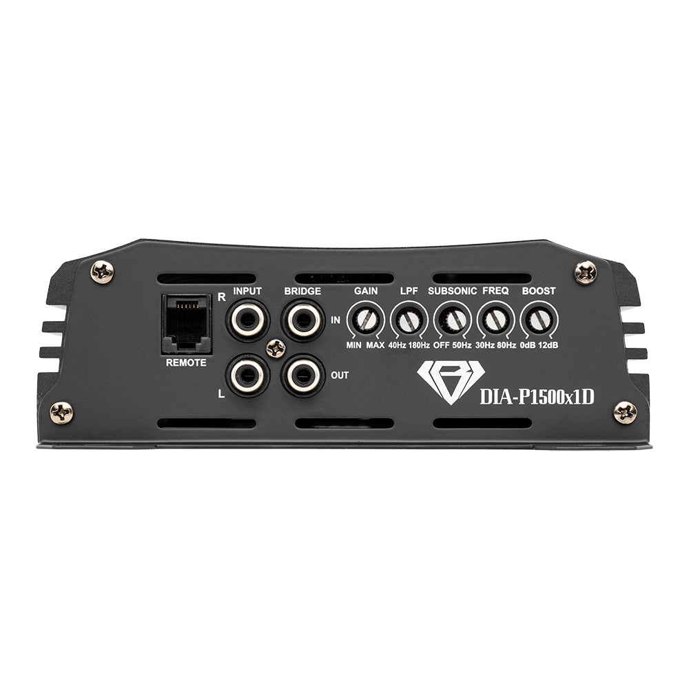 Black Diamond 1-Channel Class D Monoblock Amplifier | 1500W RMS at 1-Ohm