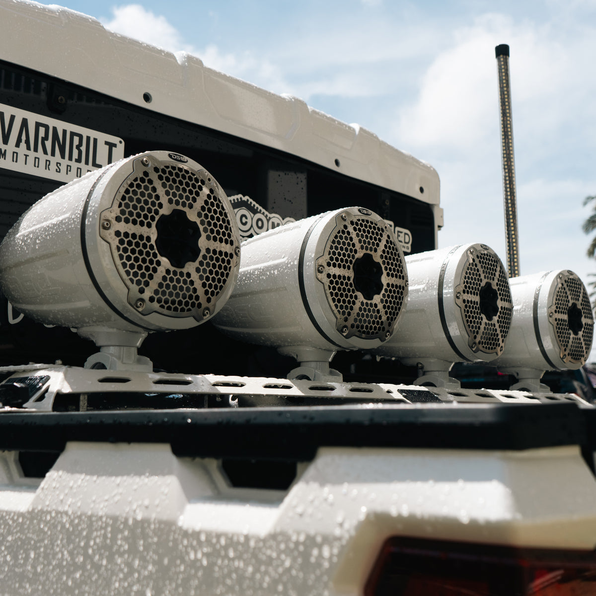 NXL 8" Marine and Powersports Towers LED RGB Lights 125 Watts Rms - White