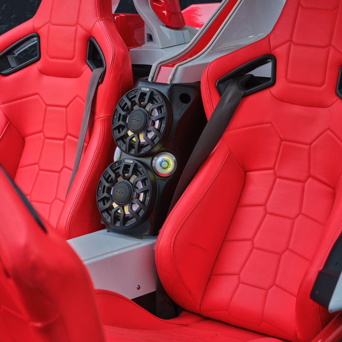 Polaris Slingshot Waterfall Center Console Loaded | 2 x NXL-IQ6/BK & 2 x PRO-TW7LD and Digital LED Lights | 2015 - Current