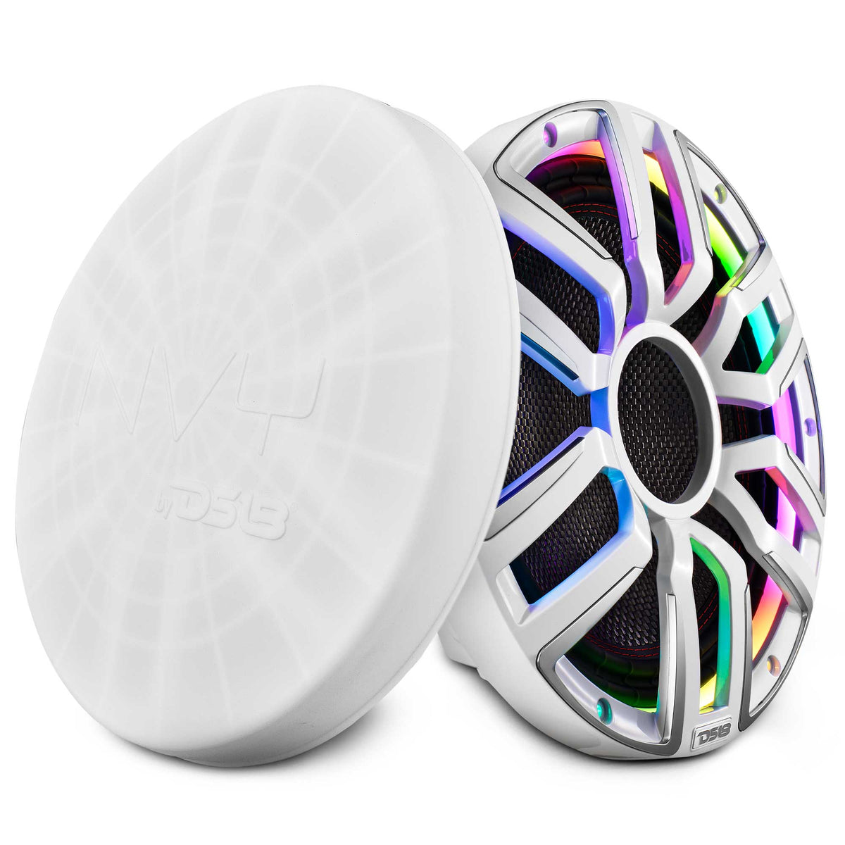 12" Neodymium Marine & Powersport Subwoofer with Digital LED Lights and Carbon Fiber Cone | 800W RMS 4-Ohm