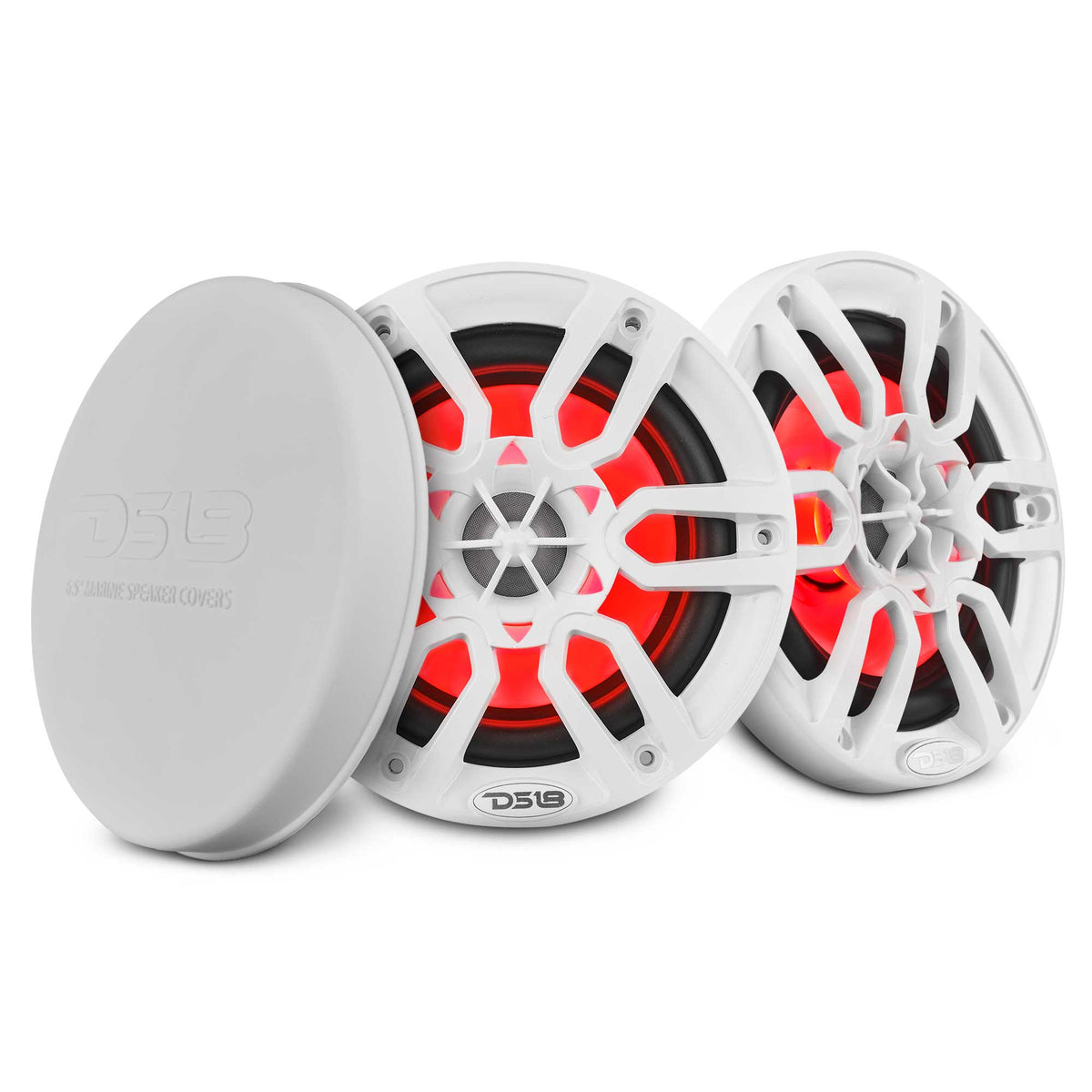 NXL 6.5" 2-Way Coaxial Marine Speaker With LED RGB Lights | 100W RMS 4-Ohm