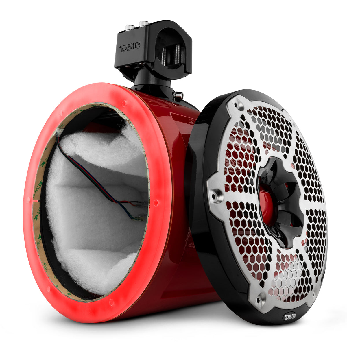 NXL 10" Marine and Powersports Empty Tower with Grill and RGB LED Lights - IP65
