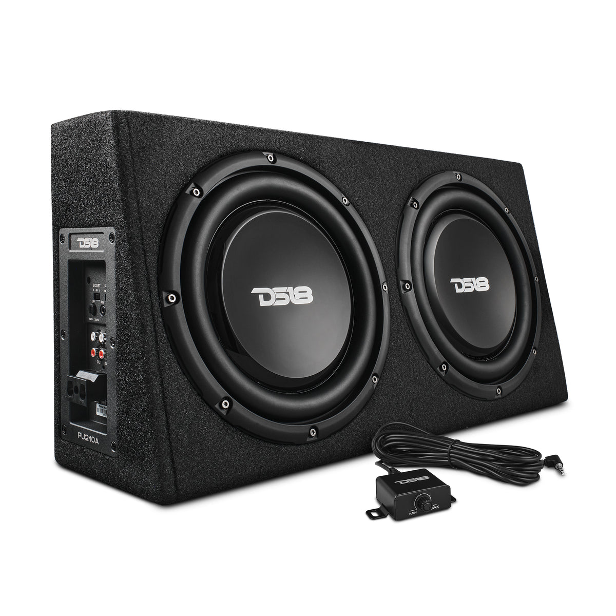 10" Active Subwoofer Shallow Enclosure with 10" Passive Subwoofer For Pickup Trucks