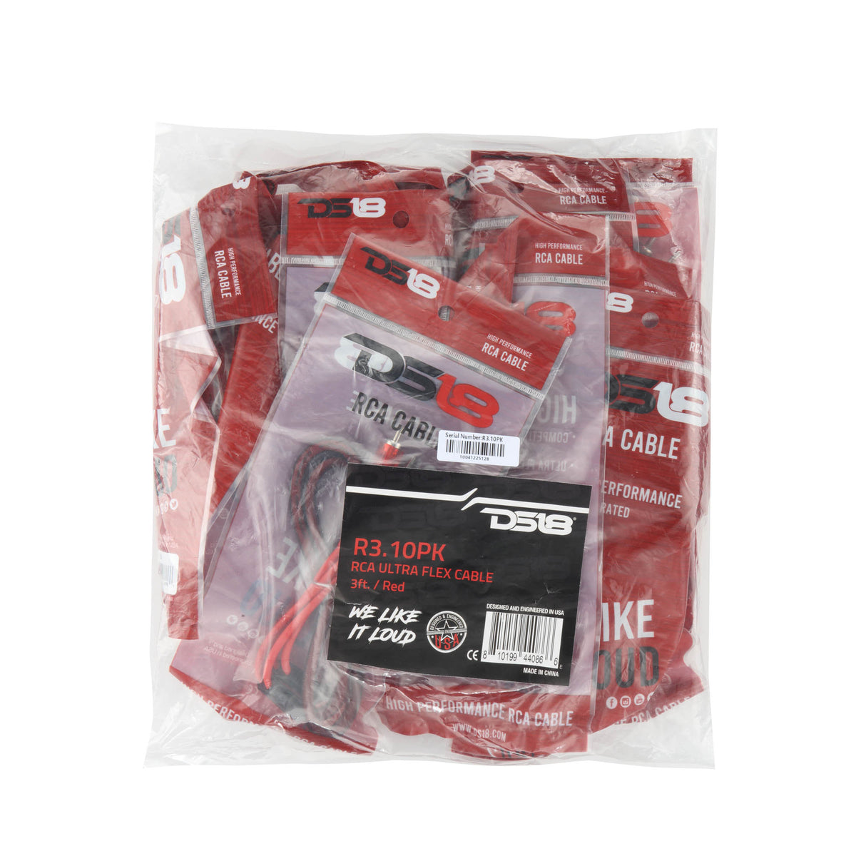 Level 2 RCA 100% Copper OFC 3 Feet - Pack 10 pieces