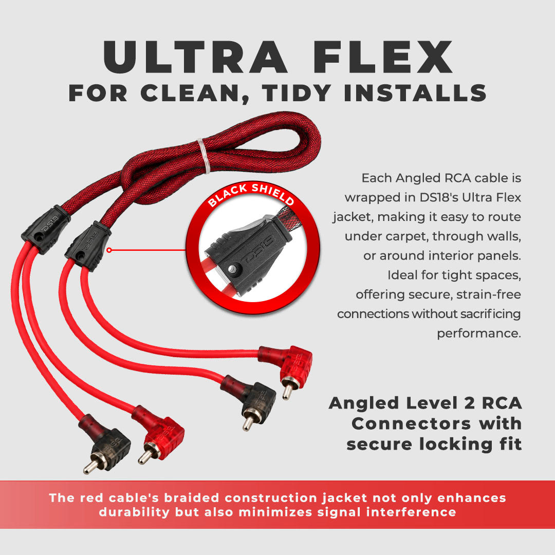 RCA 3 Feet with "L" Tips 10 Pack