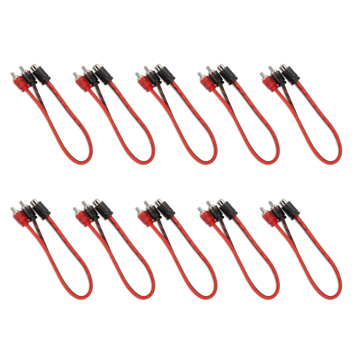 Level 1 RCA 100% Copper OFC Y Connector – 1 Female / 2 Male - 10-Pack