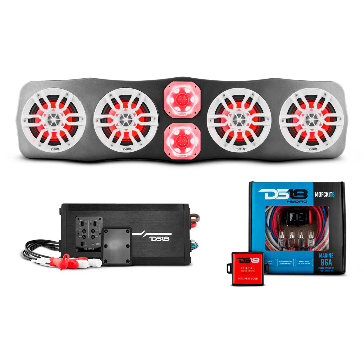 Polaris RZR/RZR PRO Soundbar With Amplifier and Installation Kit - Loaded with 4x 6.5" Marine Speakers & 2x 4" Super Bullet Tweeters