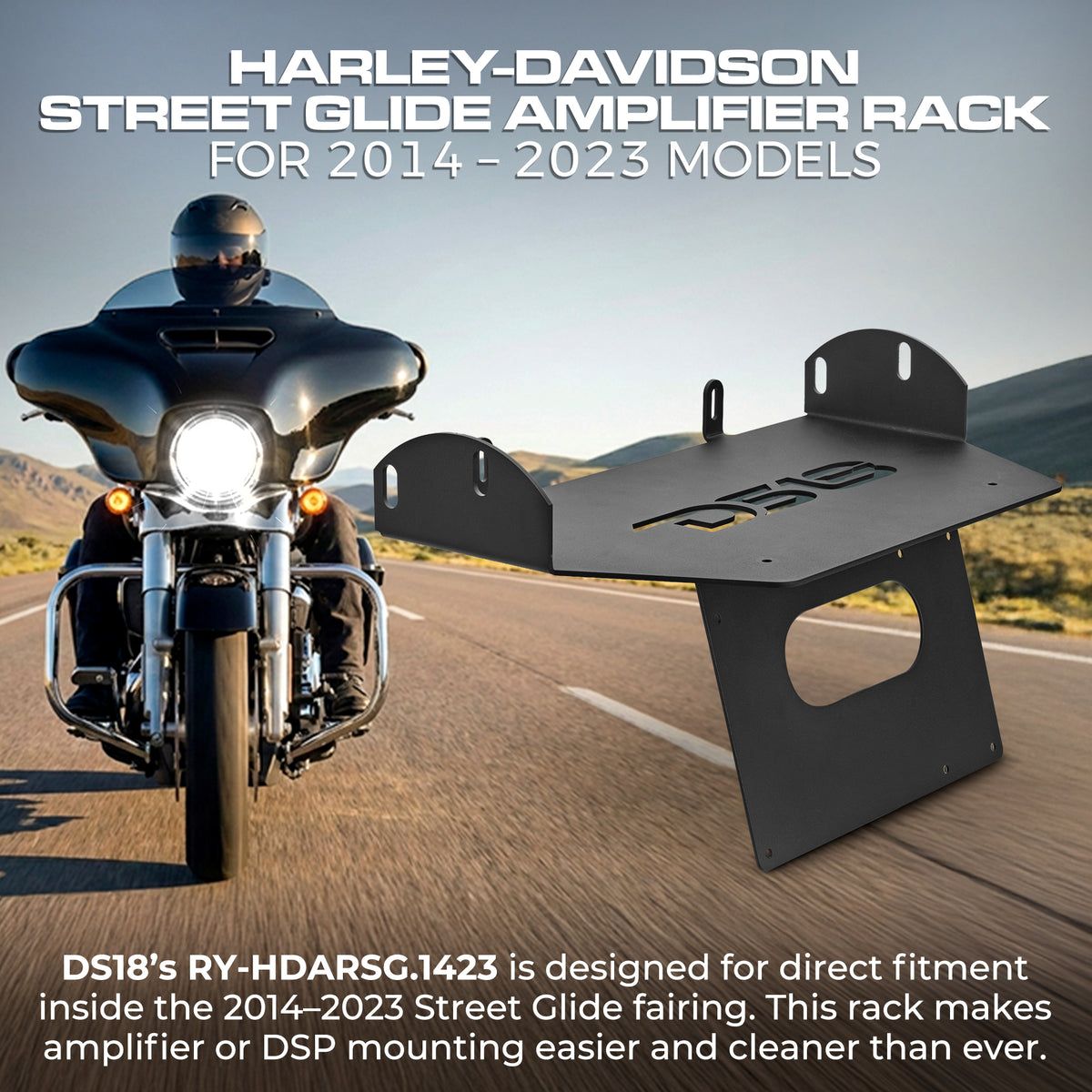 Harley-Davidson Street Glide Amplifier Rack for models 2014–2023