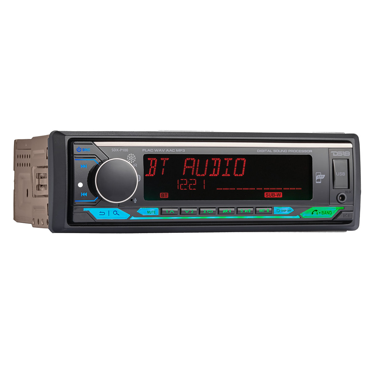 Digital Media Receiver | Single Din | DSP | APP | Bluetooth Audio and Calling Head Unit | Aux Input | USB | Mechless | AM/FM Radio Receiver | 3V + 3.5V Subwoofer