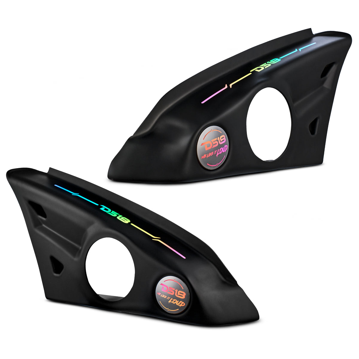 Polaris Slingshot Arm Rest Empty Enclosure With Digital Led Lights fits 2 x 6.5" Speakers | 2015 - Current