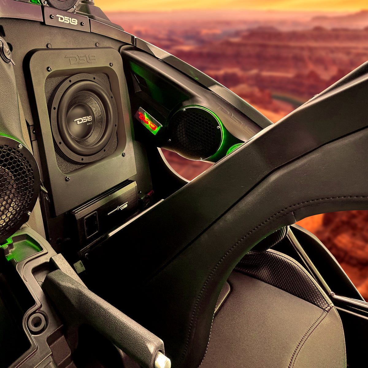 Caja acústica sellada trasera de 10" para subwoofer Polaris Slingshot | Compatible con el lado del conductor o del pasajero | 2015 - Actualidad