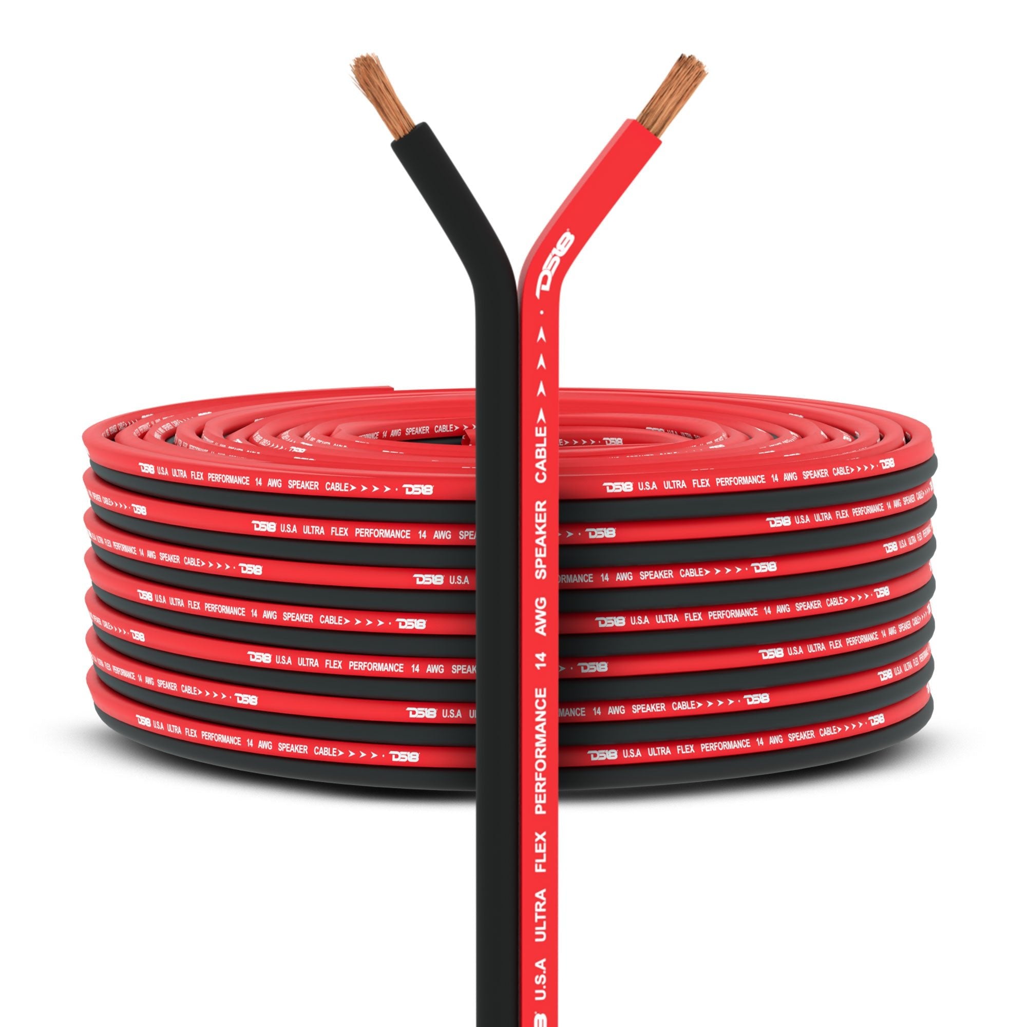 DS18 SW-14GA-100RB 12-GA Ultra Flex CCA Speaker Wire 100 Ft