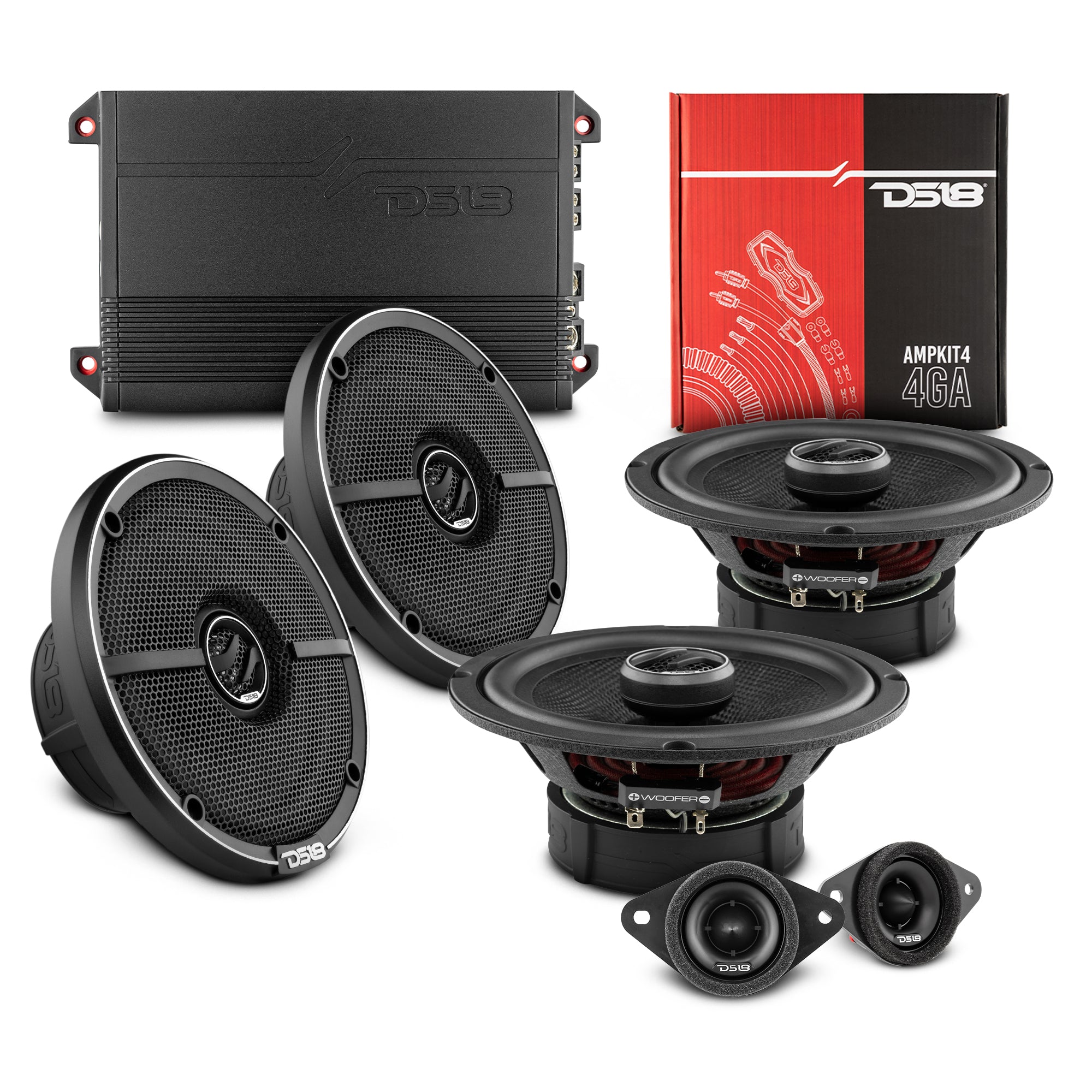 DS18 2014-2018 Toyota RAV4 Front and Back Doors Speakers Best