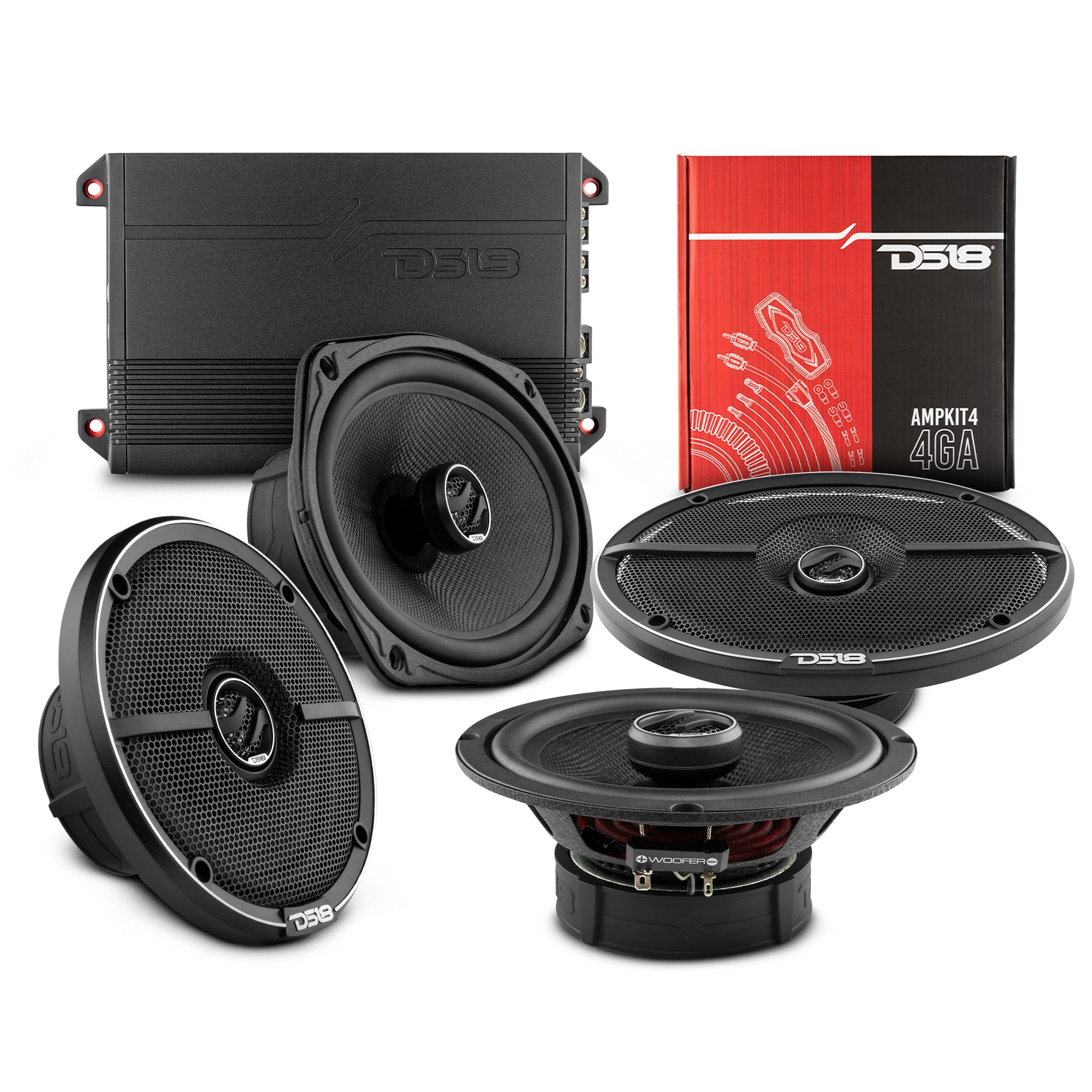 DS18 2015-2020 Chevy Tahoe Front and Back Doors Speakers Upgrade