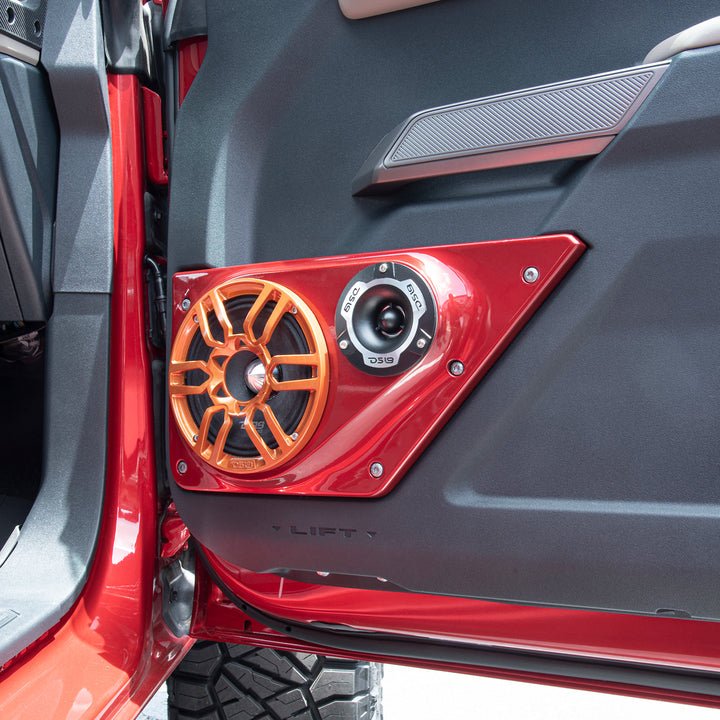 Ford Bronco 6th Gen Front Doors 6.5" Speaker and 3.8" Tweeter Panels