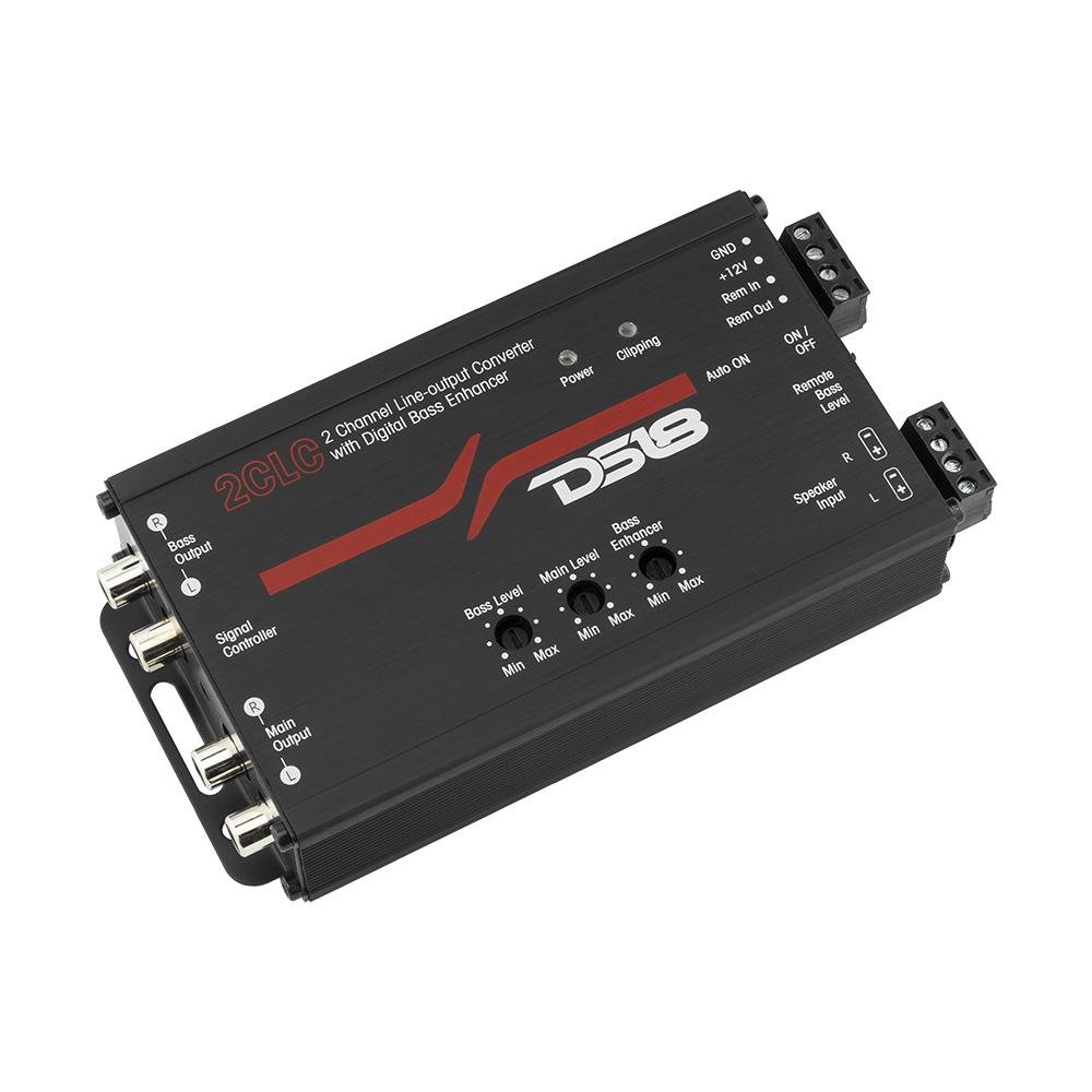 DS18 2CLC 2 Channel Line Output Converter with Digital Bass Enhancer. 2 channel line output converter.