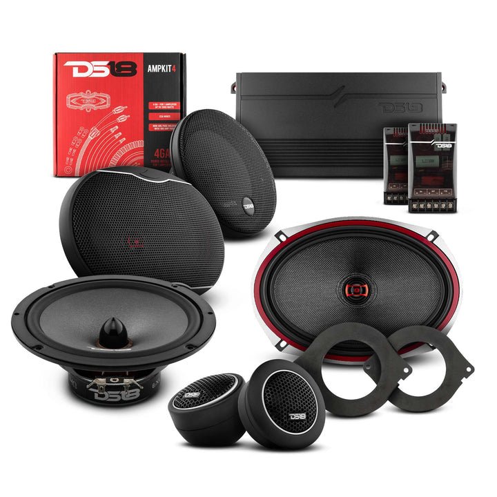 DS18 2012-2021 RAM 2500 Front and Back Doors Speakers Best Upgrade/Replacement Package 1800 Watts