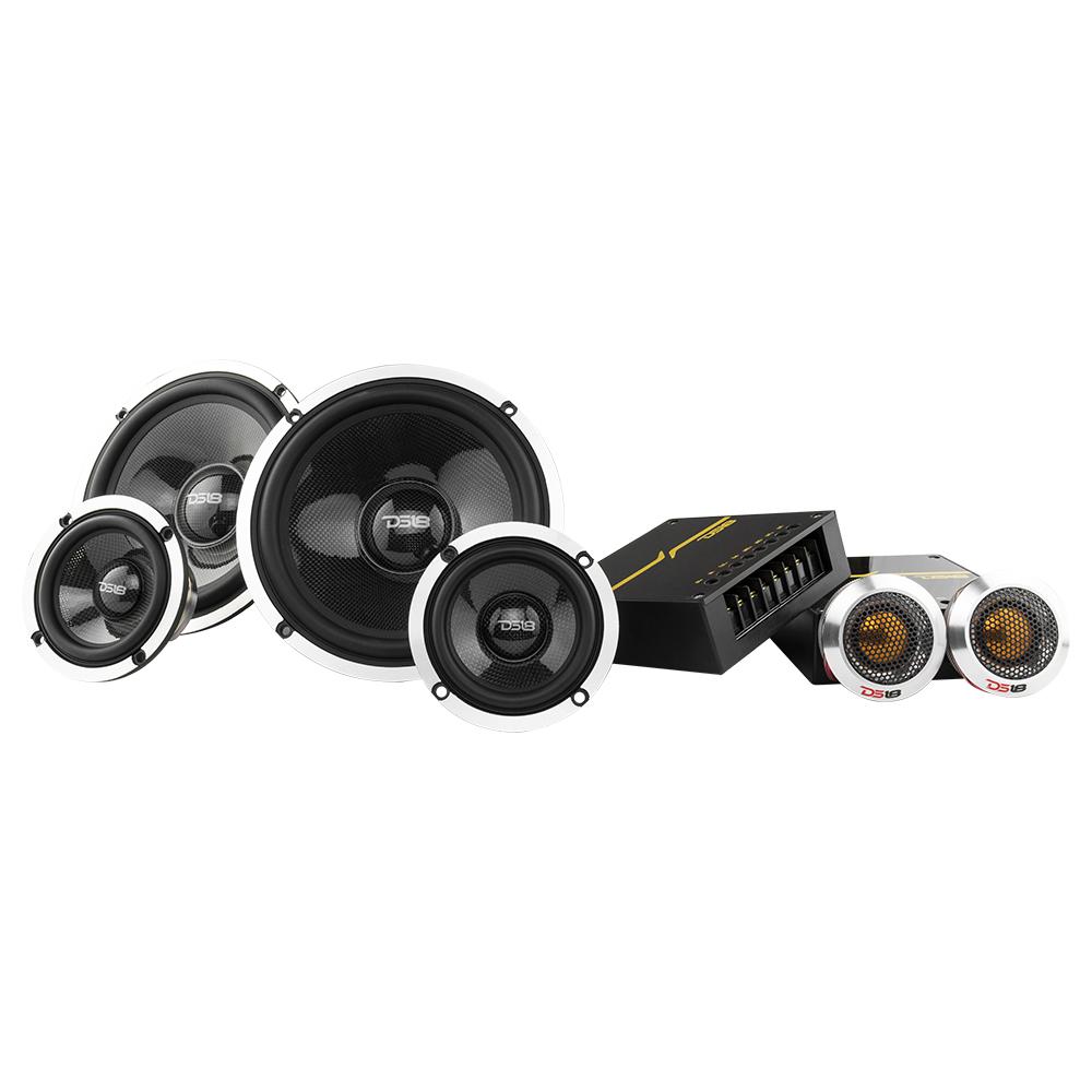 DS18 DELUXE DX 6.5" 3- Way Neodymium Sound Quality Component Speaker System 580 Watts 4-Ohms car audio