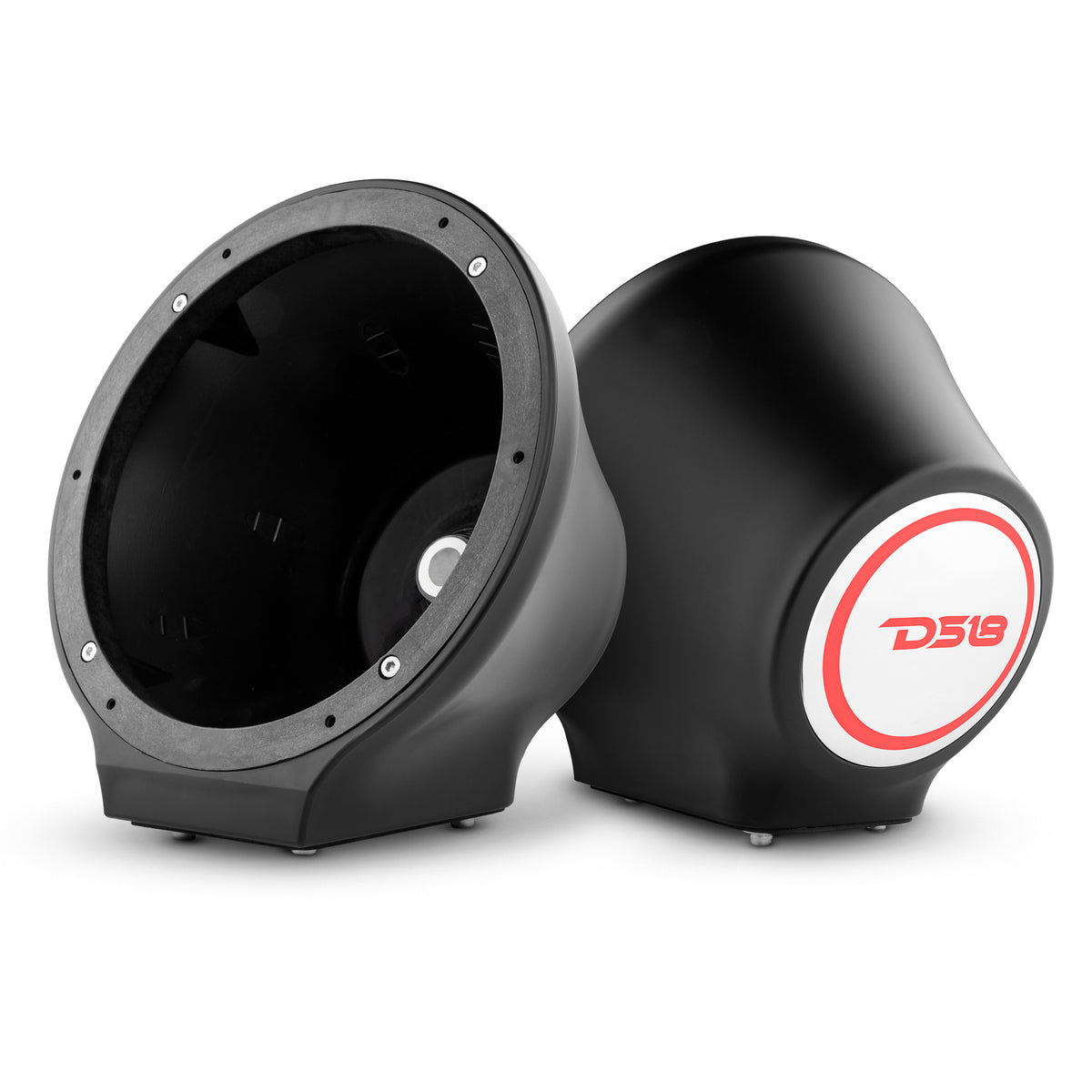8" Universal Flat Mount Speaker Pods with RGB LED Lights for Jet Skis, Jeeps, Motorcycles & UTVs