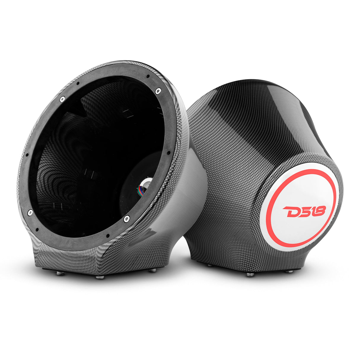 8" Universal Flat Mount Speaker Pods with RGB LED Lights for Jet Skis, Jeeps, Motorcycles & UTVs