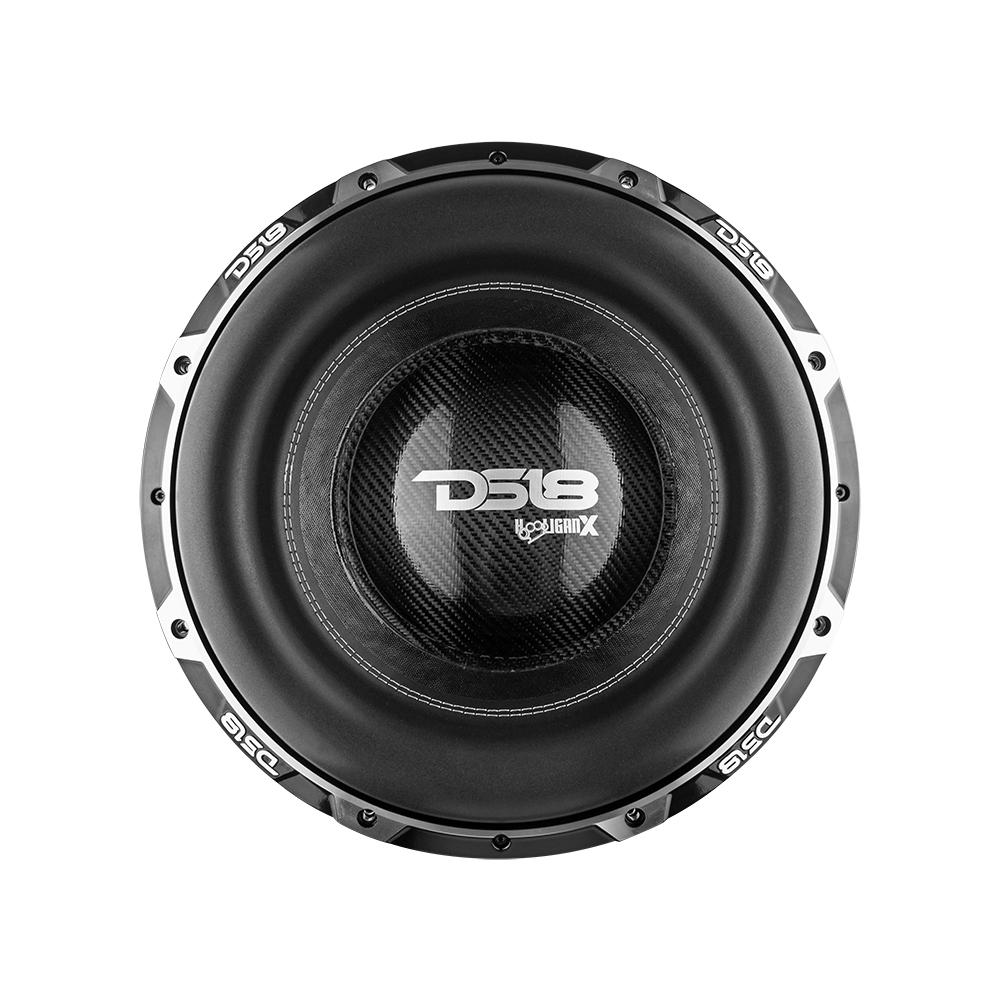 DS18 HOOLIGAN X Black Frame, High Excursion 15" audio Subwoofer 6000 Watts MAX 4" DVC 4-Ohms