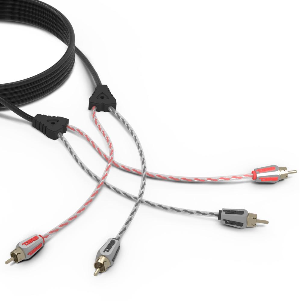 DS18 HQRCA-12FT Dual Twist RCA Cable - 12 Ft Long. These cables carry your music signal to your amplifiers