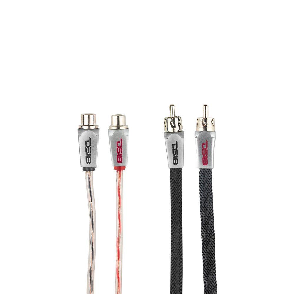 DS18 HQRCA2F1MKIT 1 Male to 2 Female Dual Twist RCA 1x Red 1x Black Kit