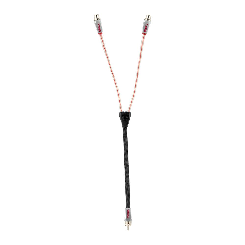 DS18 HQRCA2F1M 1 Male to 2 Female Dual Twist RCA