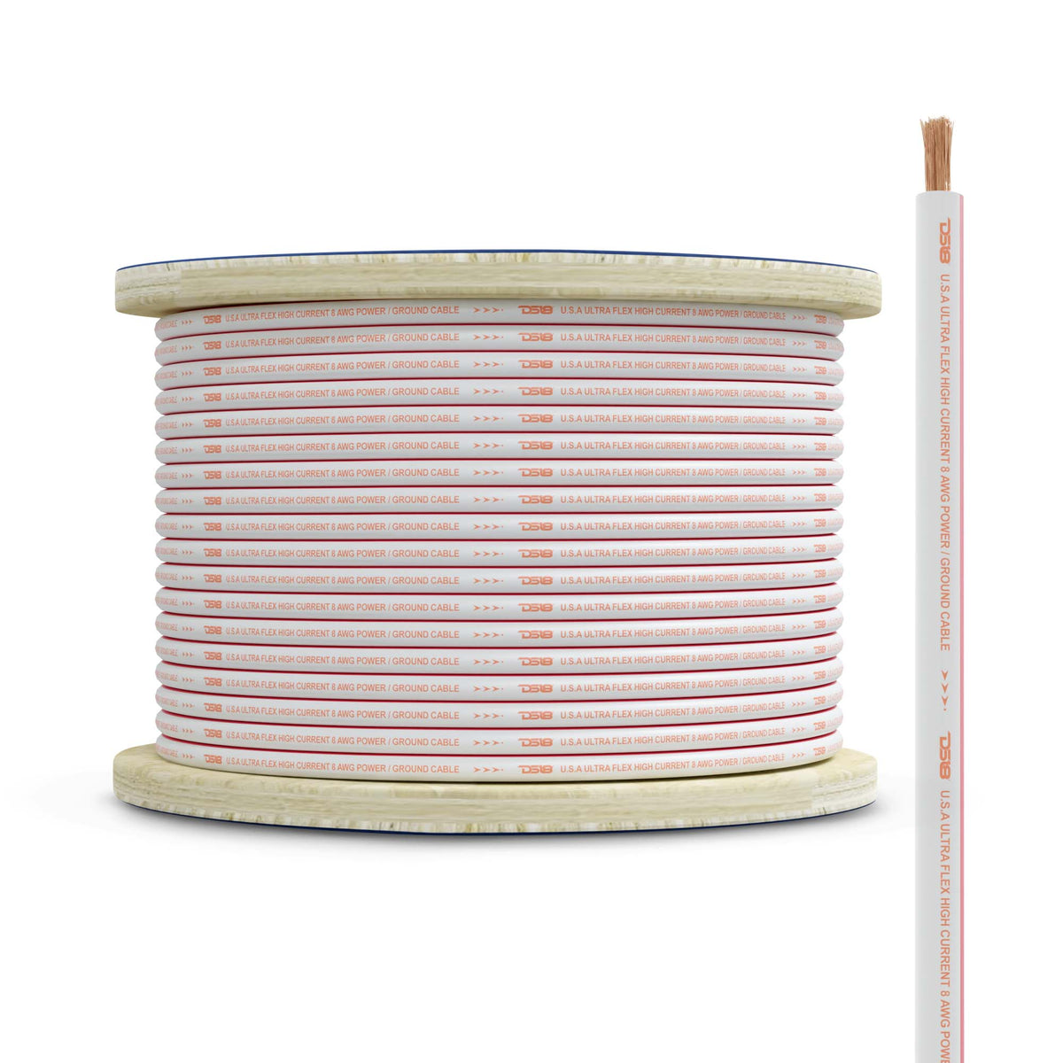 DS18 HYDRO Marine Tinned Grade OFC Power Wire 8-GA 100 Feet