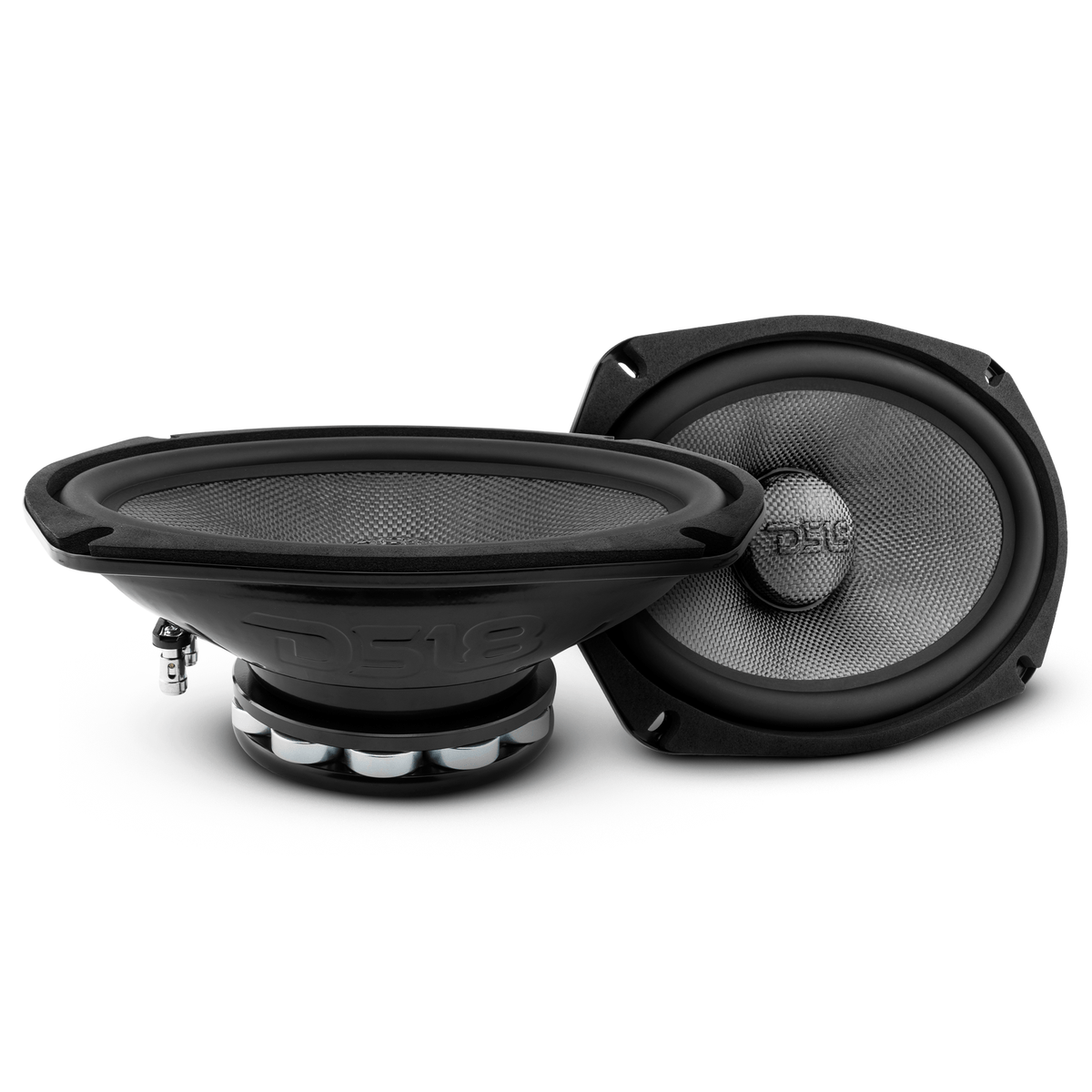 DS18 PRO-CF69.2NR 6x9" Mid-Bass Loudspeaker With Water Resistant Carbon Fiber Cone And Neodymium Rings Magnet 600 Watts 2-Ohms