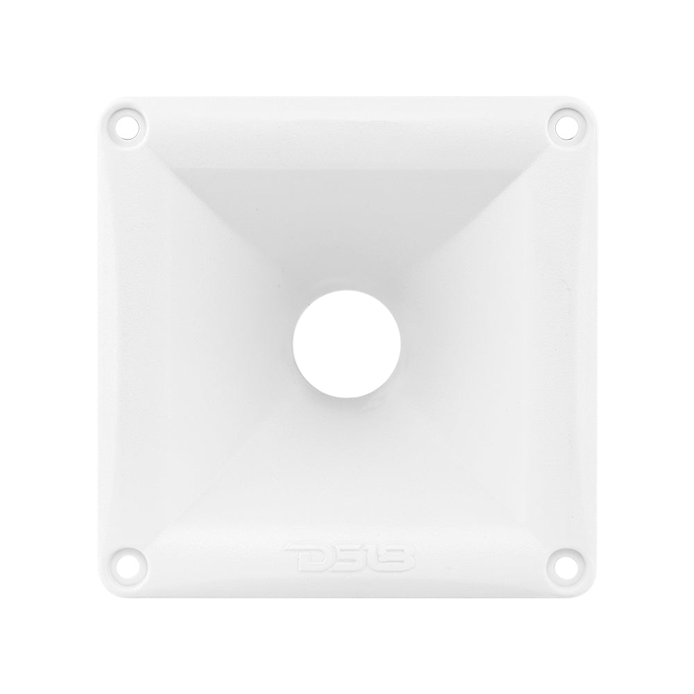 Difusor plástico de garganta de 1" con montaje de rosca – Cobertura de sonido de 45° x 45°, profundidad de 2.68"