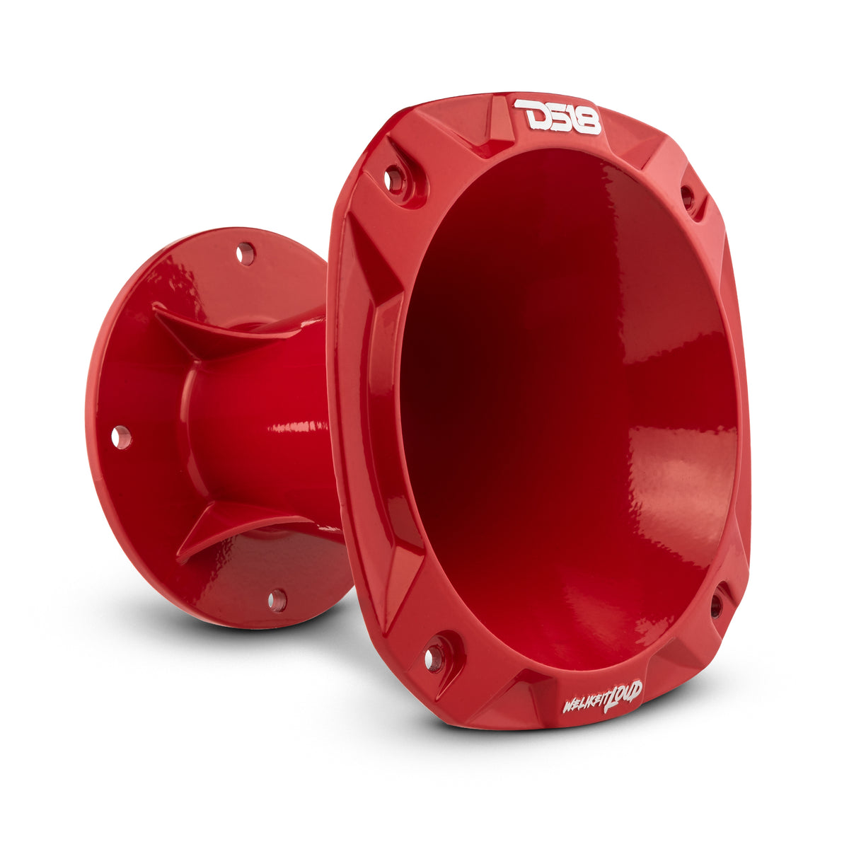 Difusor de aluminio atornillable de garganta de 2" – Cobertura de sonido de 35°, profundidad de 4.84"