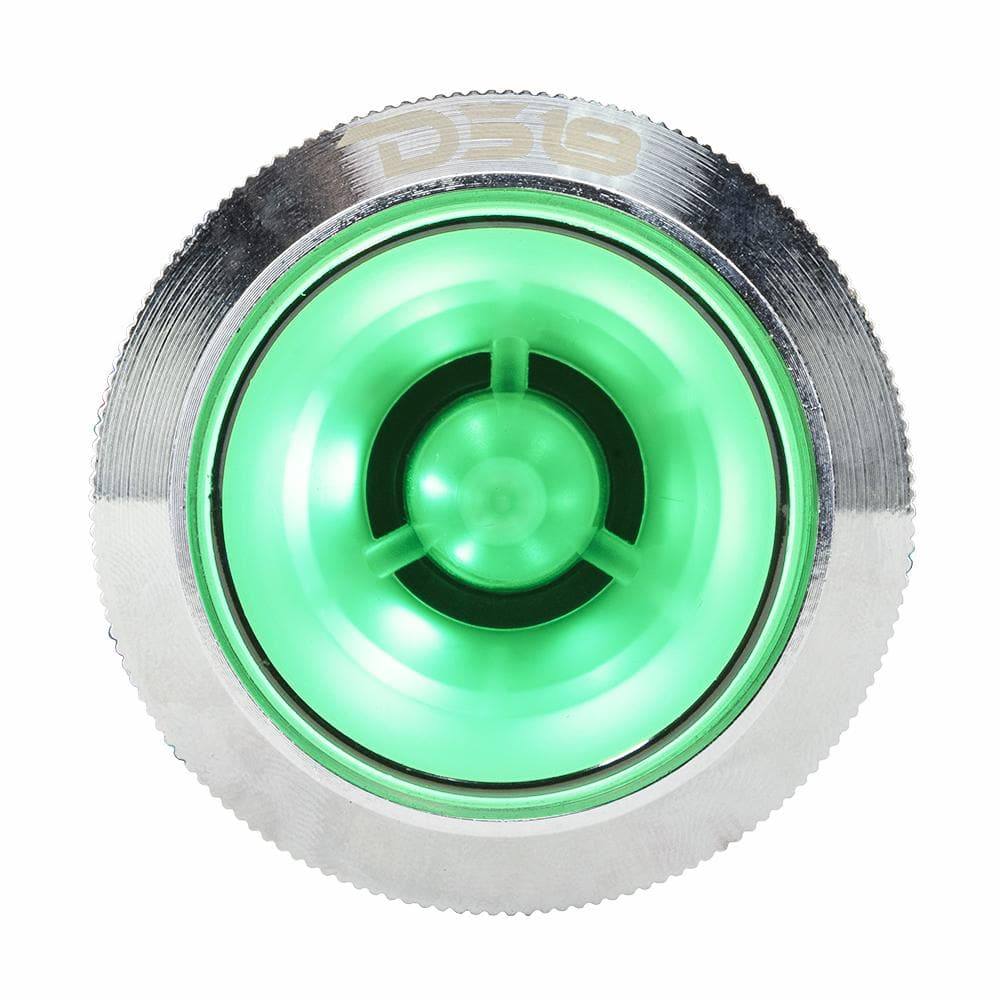 DS18 PRO 1" VC Aluminum High Compression Neodymium Super Bullet Tweeter with RGB LED Lights 200 Watts 4-Ohms Audio Stereo System Motorcycle tweeters Speaker