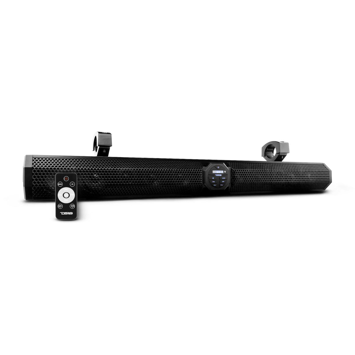 DS18 SB37BT 37" Amplified Marine Sound Bar System With Bluetooth 1200 Watts Peak Power marine grade Bluetooth sound bars. Compatible with golf cart audio, golf cart audio systems, golf cart audio system, golf cart audio options, best golf cart audio system, golf cart audio console.