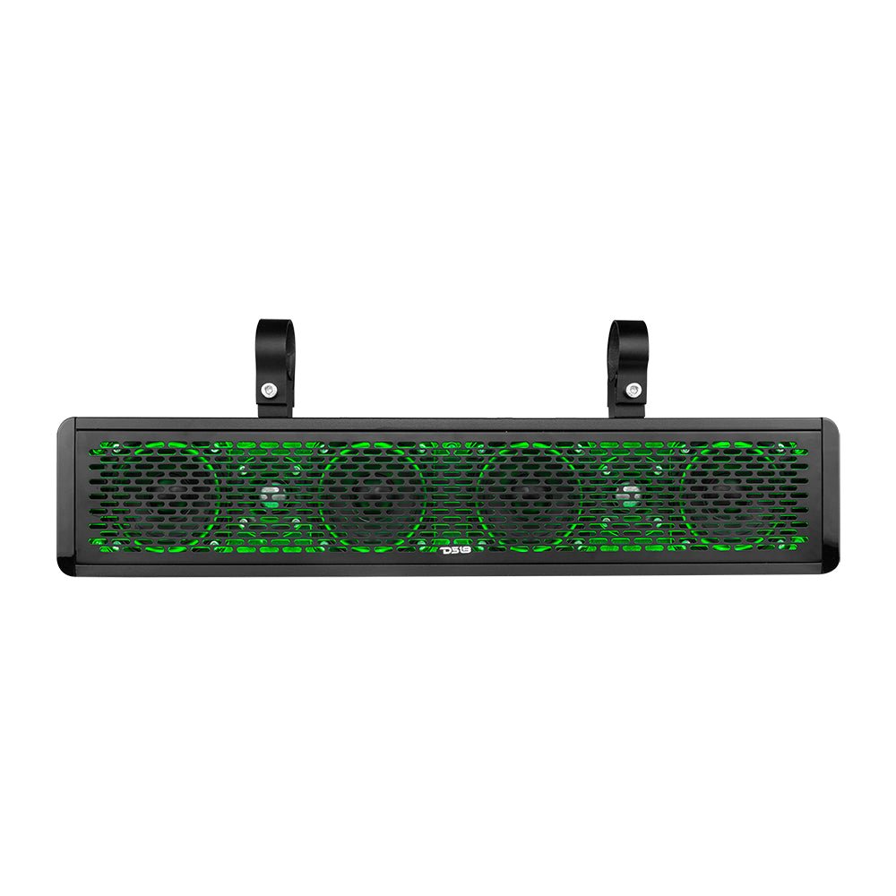 DS18 HYDRO SBAR25 30" Marine Water Resistant Sound Bar Speaker System RGB LED Lights 6 Speakers 600 Watts. waterproof sound bar. Compatible with golf cart audio, golf cart audio systems, golf cart audio system, golf cart audio options, best golf cart audio system, golf cart audio console.
