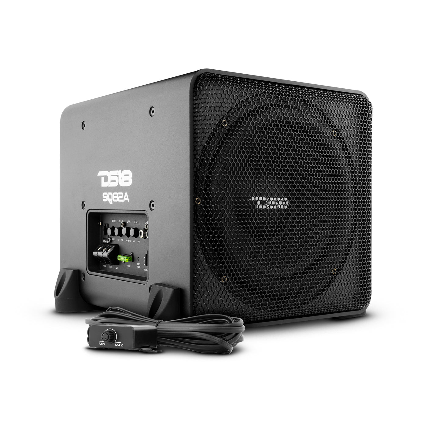 DS18 SQ82A Amplified 8" Car Audio Subwoofer with High End Aluminum Enclosure 1200 Watts