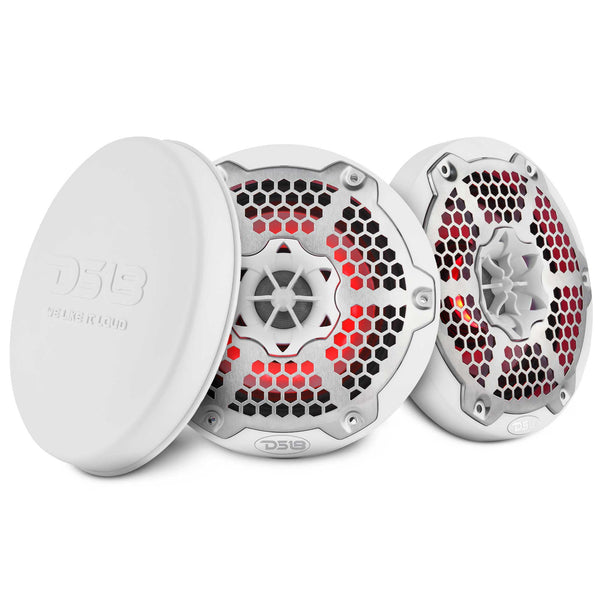 DS18 6.5” Marine Grade Hybrid Speaker with RGB LED's, Compression