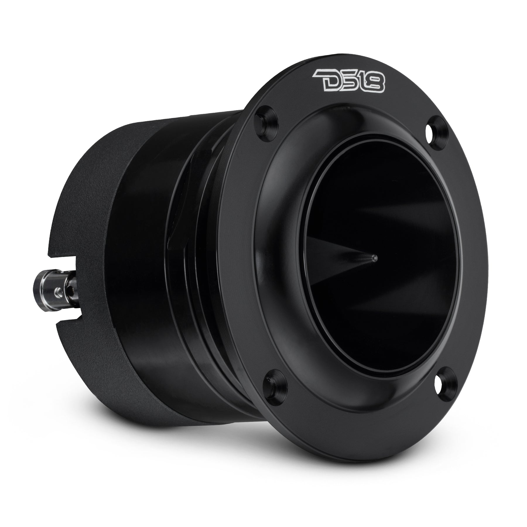 Tweeter Super Bullet de neodimio de alta compresión de 2,7" y 160 vatios. Altavoz de fonografía de titanio de 1,4" y 4 ohmios.