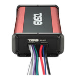 Amplificador NXL NANO de 4 canales, rango completo, clase D, IP67, para aplicaciones marinas y deportes de motor. 4 x 100 vatios RMS a 4 ohmios, 1800 vatios de potencia máxima. 