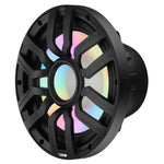 Subwoofer marino de 12" con motor de imán híbrido, rejilla extraíble y luces LED digitales - 600W RMS 4 ohmios