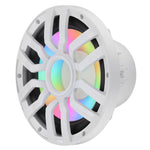 Subwoofer marino de 12" con motor de imán híbrido, rejilla extraíble y luces LED digitales - 600W RMS 4 ohmios