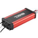 Amplificador NXL NANO de 4 canales, rango completo, clase D, IP67, para aplicaciones marinas y deportes de motor. 4 x 100 vatios RMS a 4 ohmios, 1800 vatios de potencia máxima. 