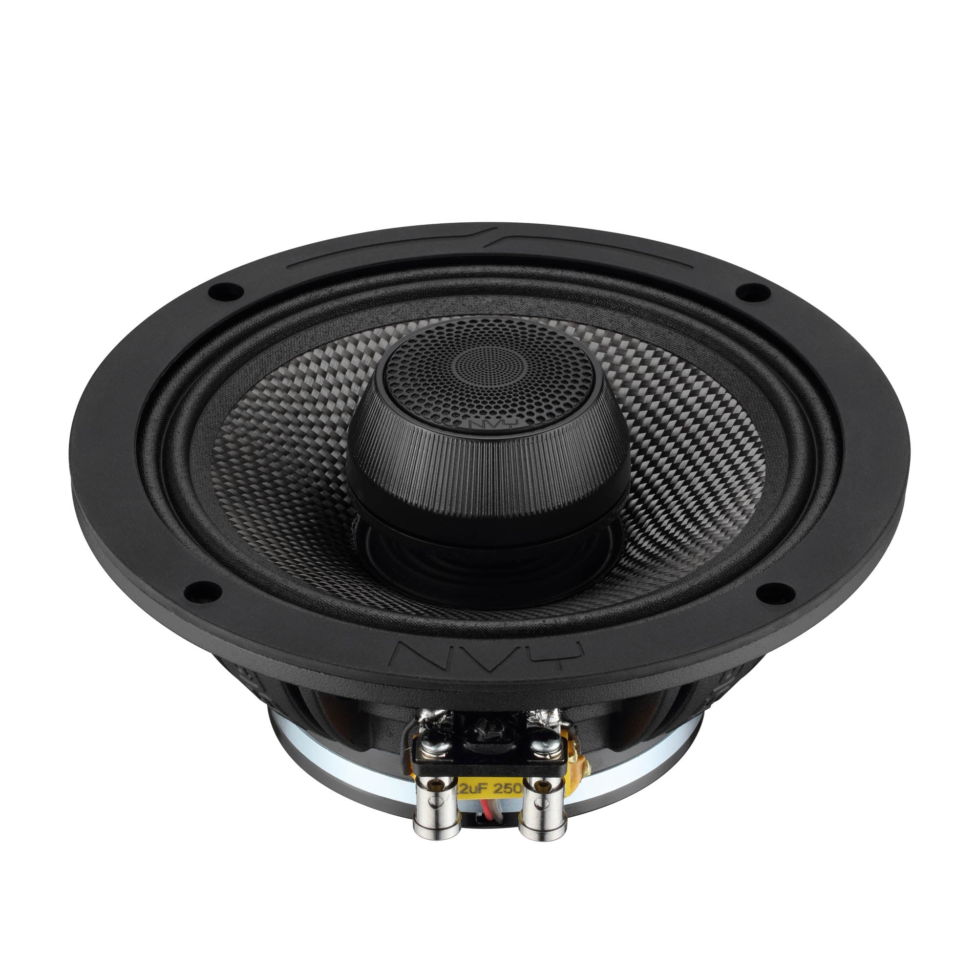 6.5” 2-Way Coaxial Loudspeaker with Water-Resistant Carbon Fiber Cone, 1” Bullet Tweeter, Neodymium Magnet | 300W RMS 4-Ohm