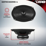6x9” Water-Resistant Mid-Bass Loudspeaker | 150W RMS 4-Ohm