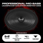 6x9” Water-Resistant Mid-Bass Loudspeaker | 150W RMS 4-Ohm