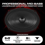 6x9” Water-Resistant Mid-Bass Loudspeaker | 150W RMS 8-Ohm