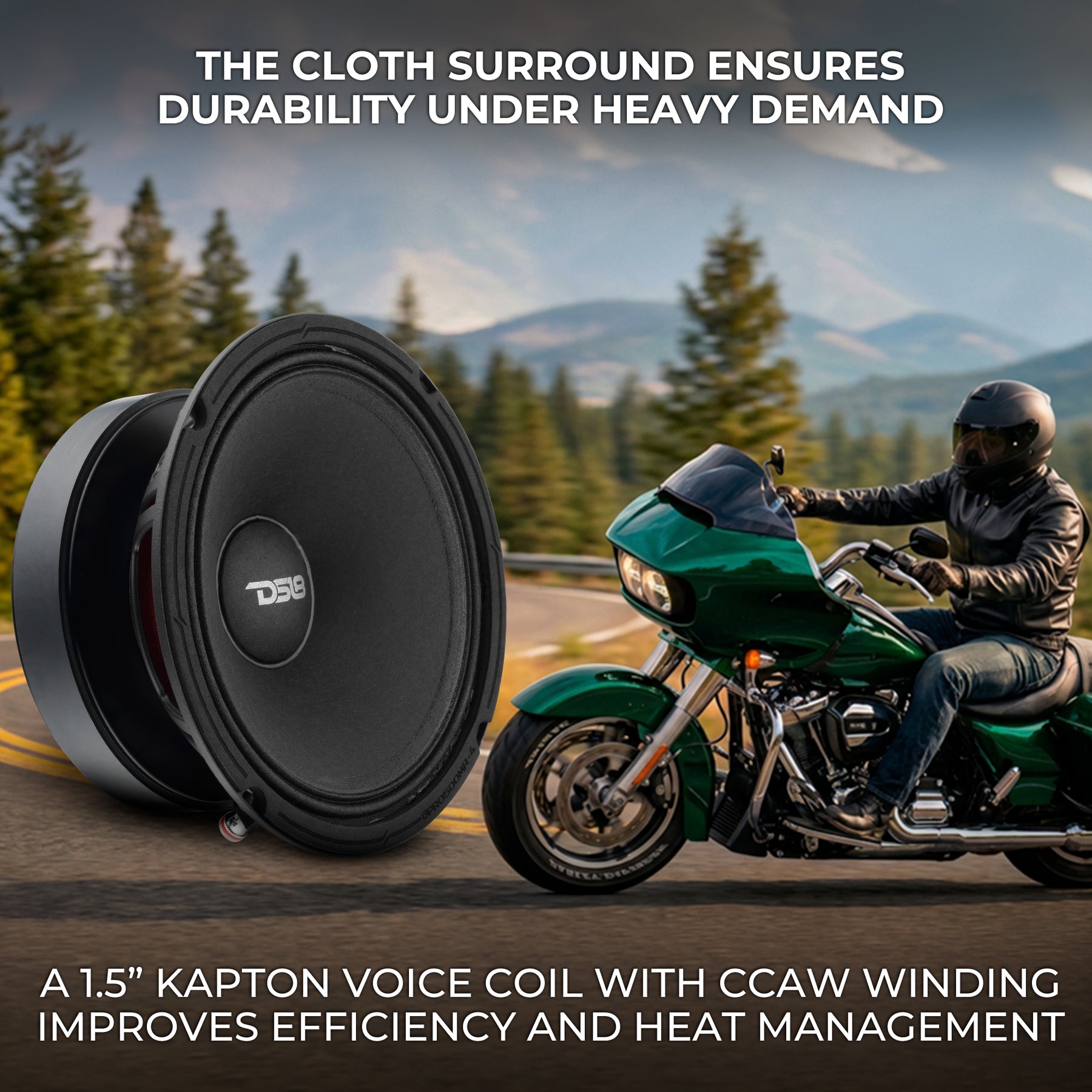 6.5” High-Sensitivity Midrange Loudspeaker with Ferrite Magnet | 250W RMS 4-Ohm