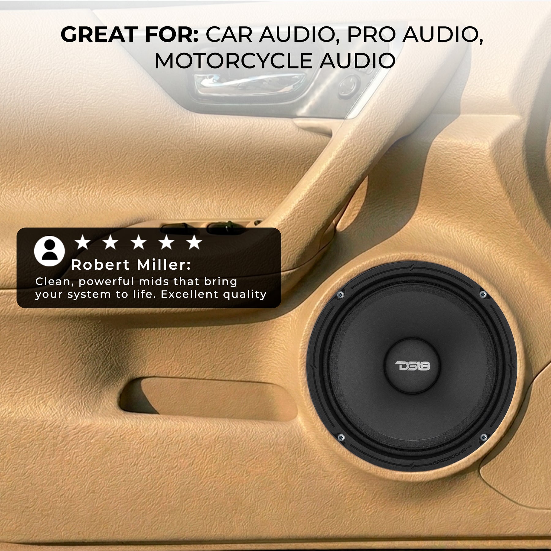 6.5” High-Sensitivity Midrange Loudspeaker with Ferrite Magnet | 250W RMS 4-Ohm